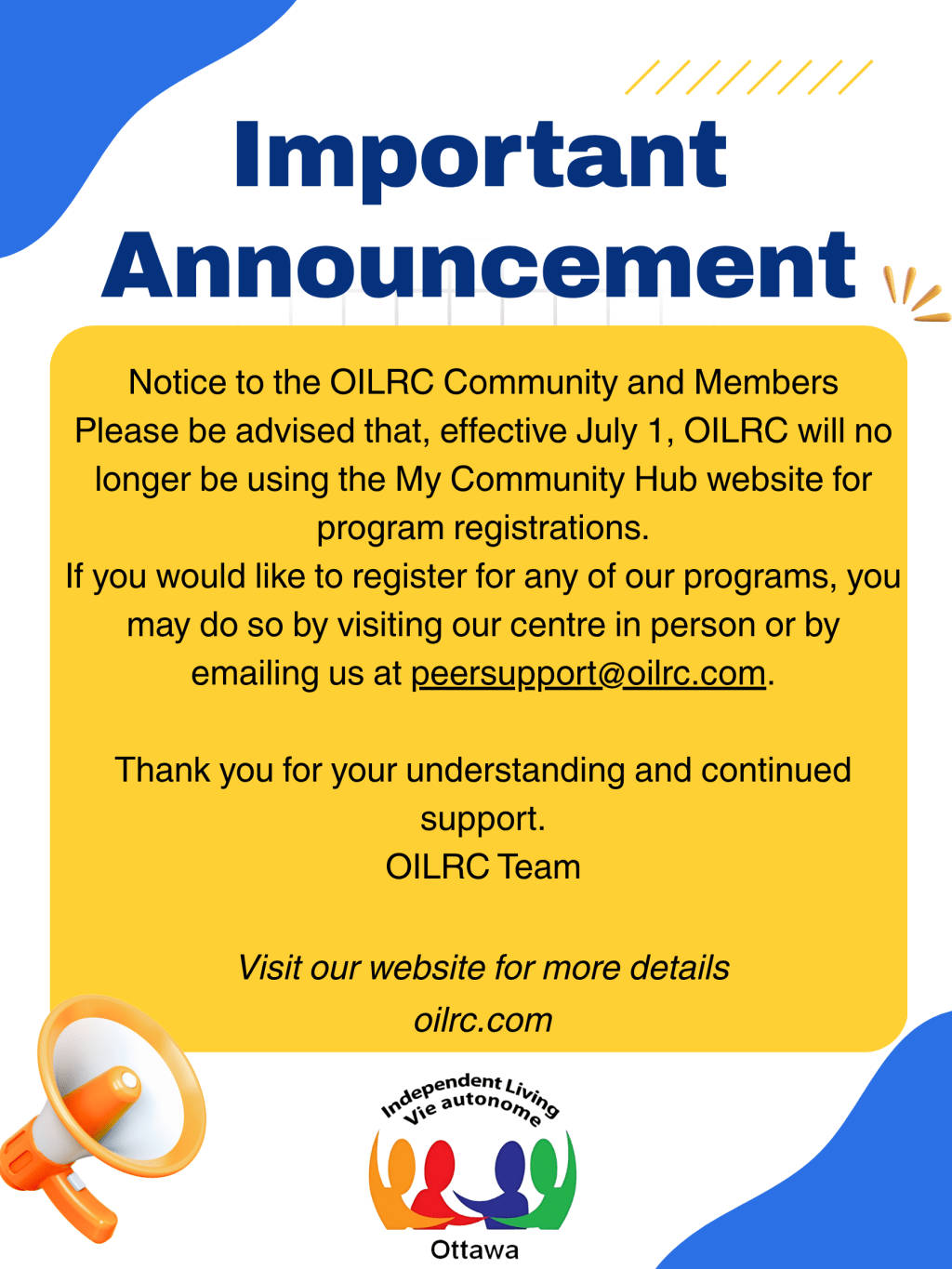 Update to Programs Registration&nbsp;Process
